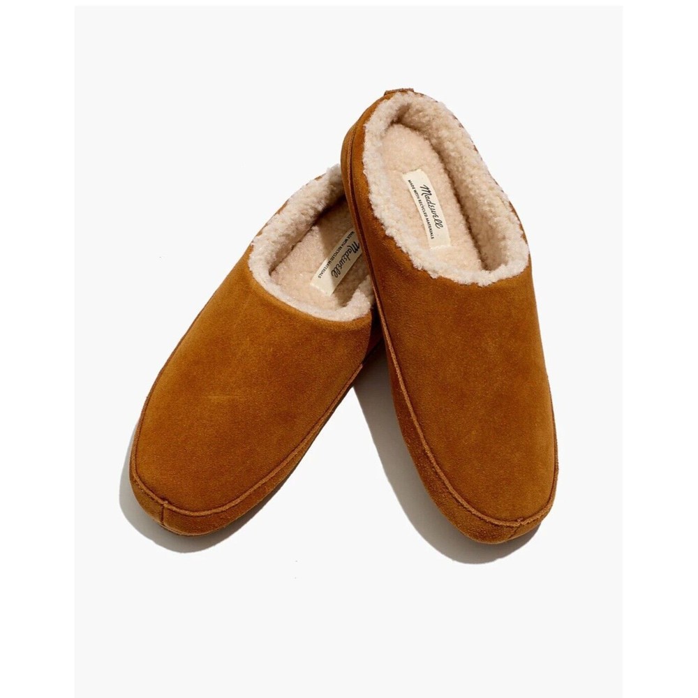 Madewell Slippers Womens 6M Brown Suede Scuff House Slippers